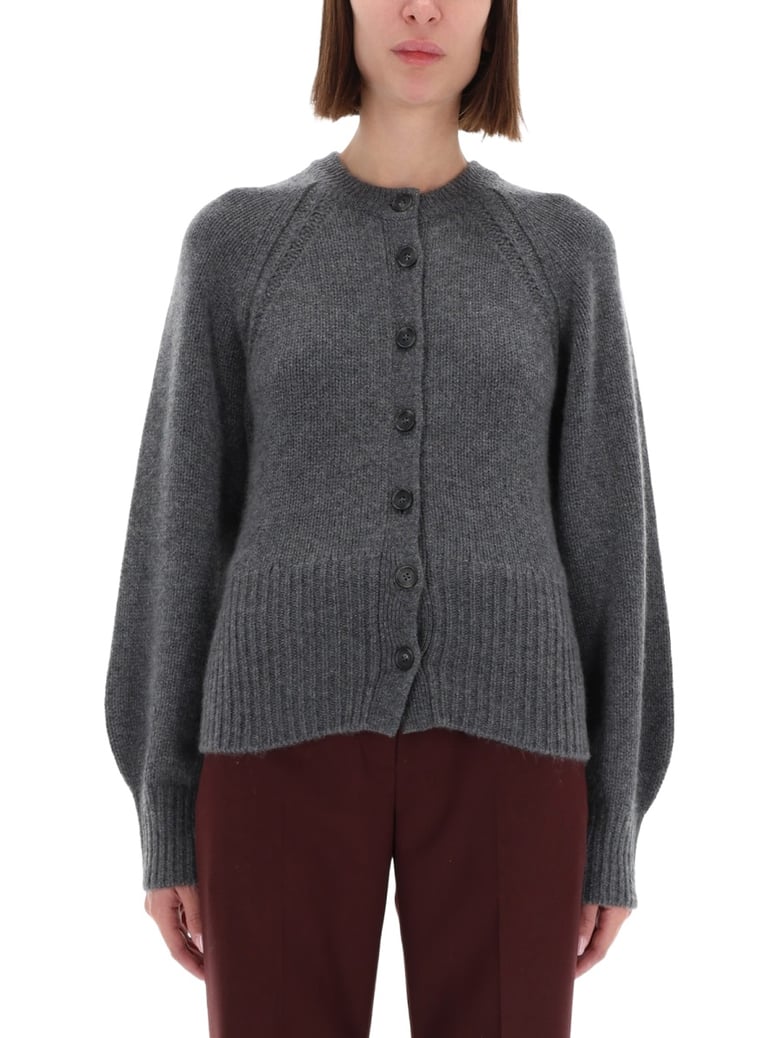 cashmere sculpted cardigan by Selfnex