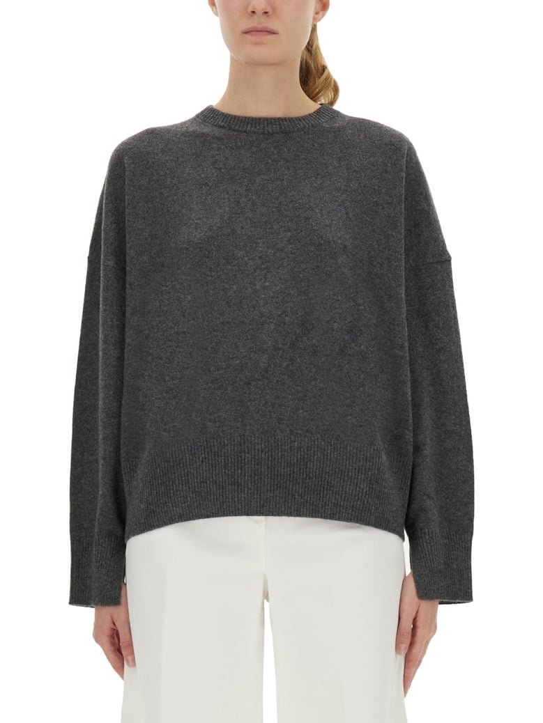 cashmere sweater in charcoal by Selfnex