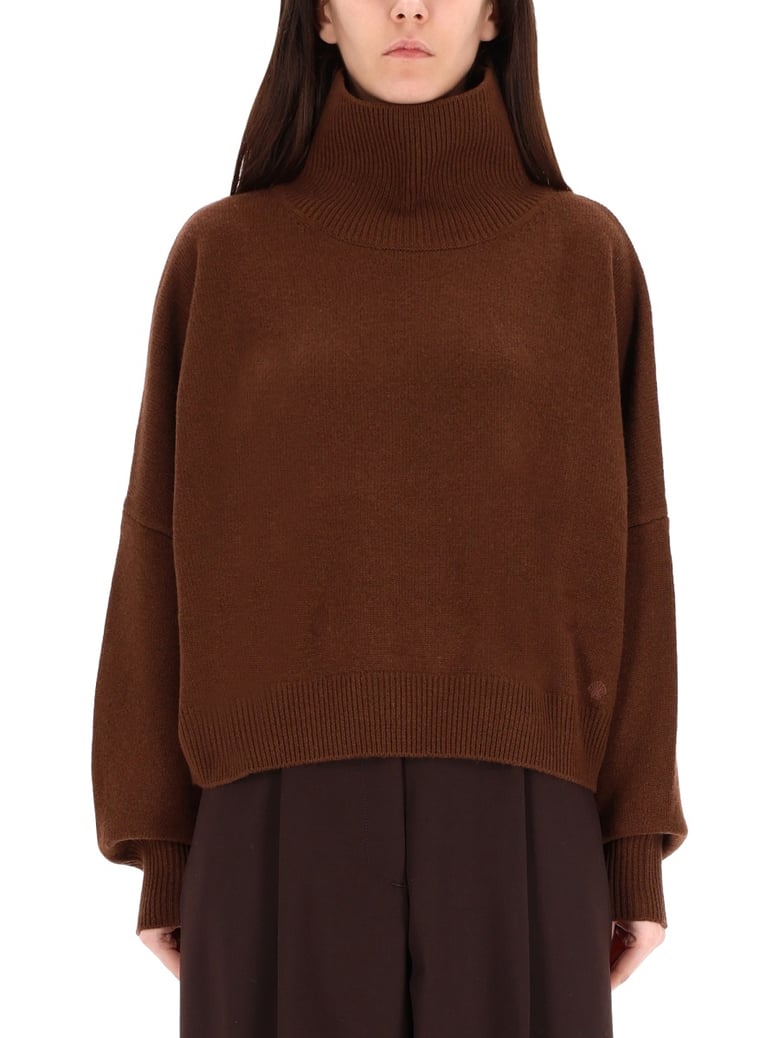 brown knit shirt by Selfnex