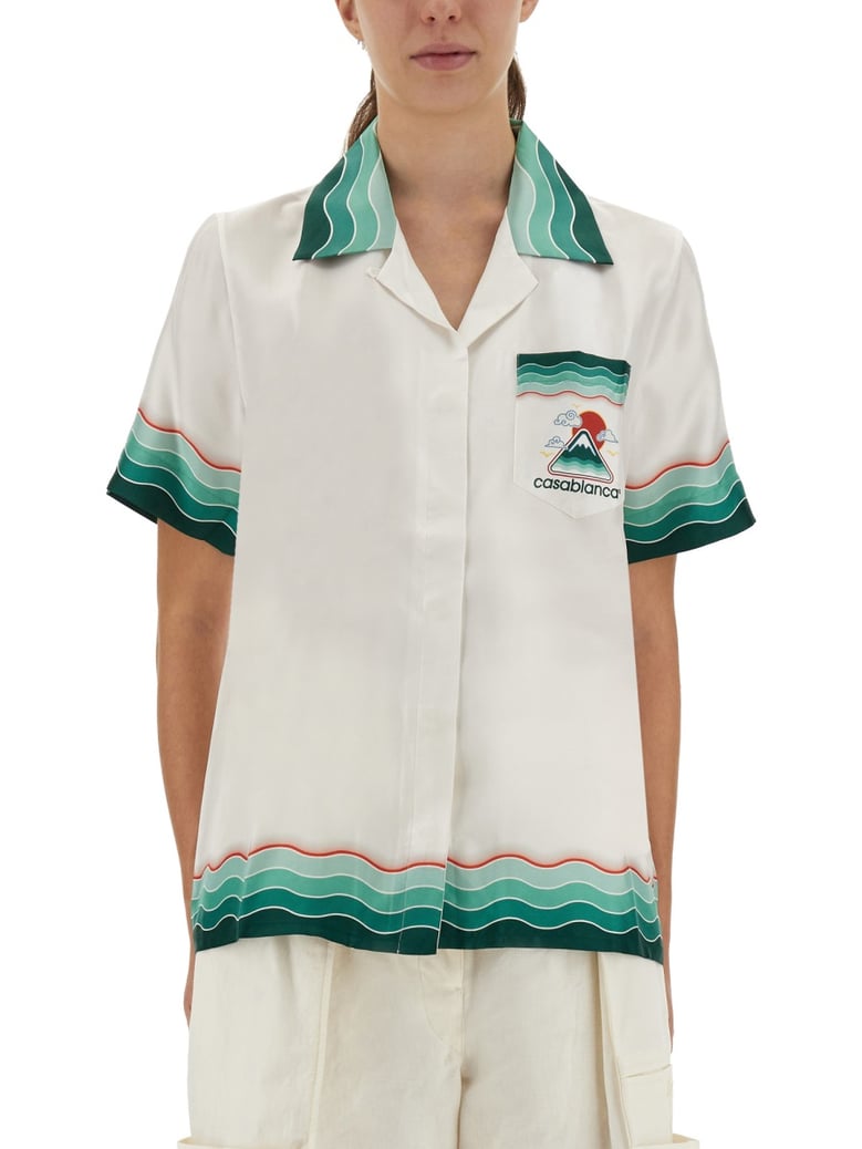 multicolour silk shirt by Selfnex