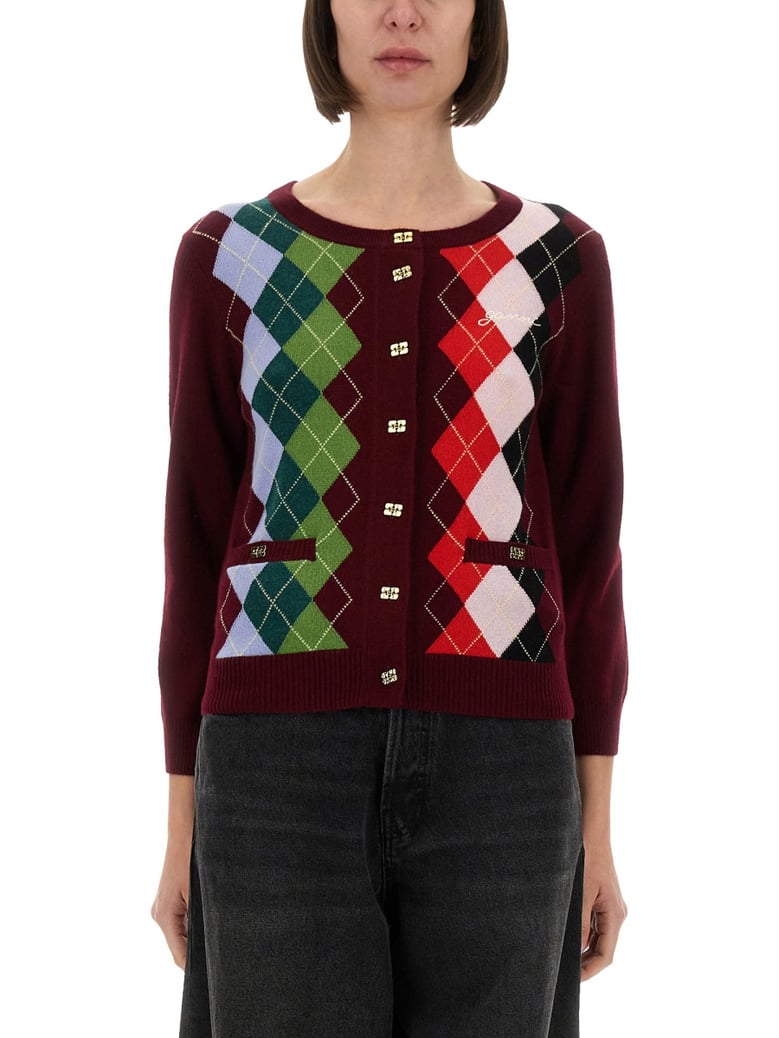 jacquard cashmere cardigan by Selfnex