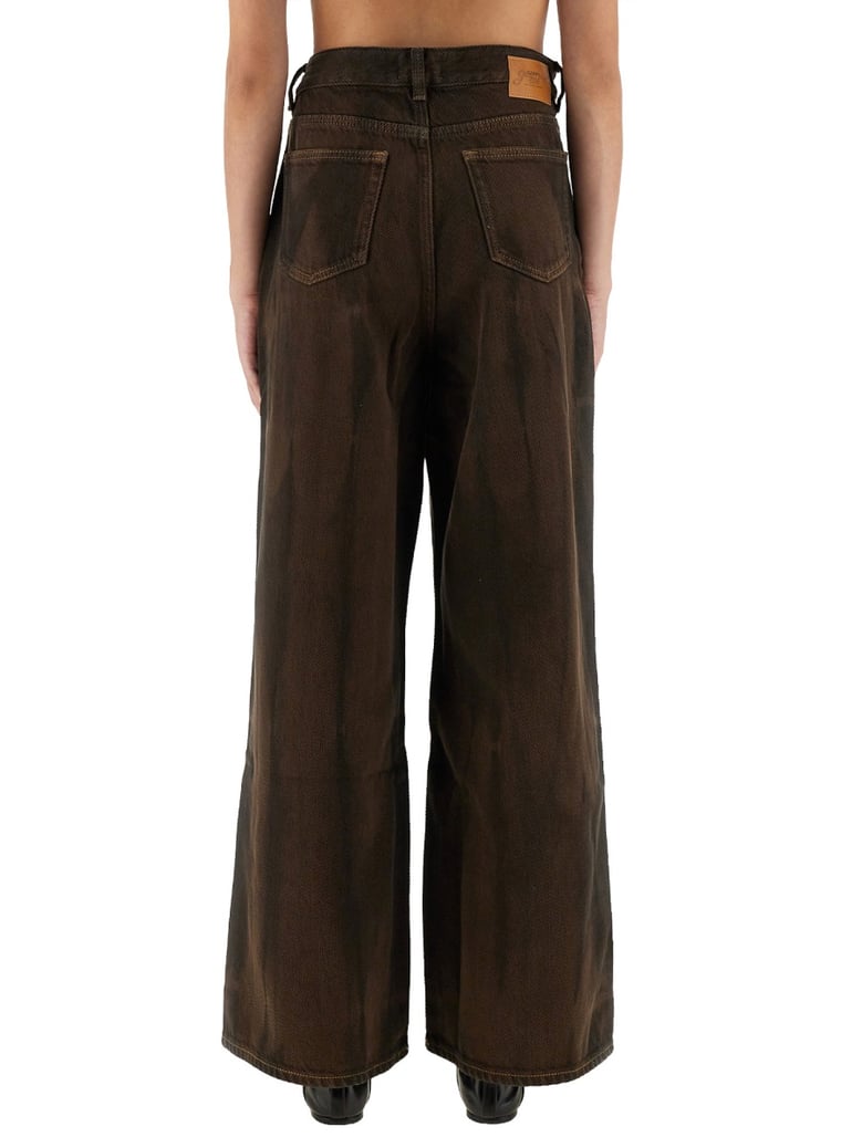 baggy pants in brown by Selfnex