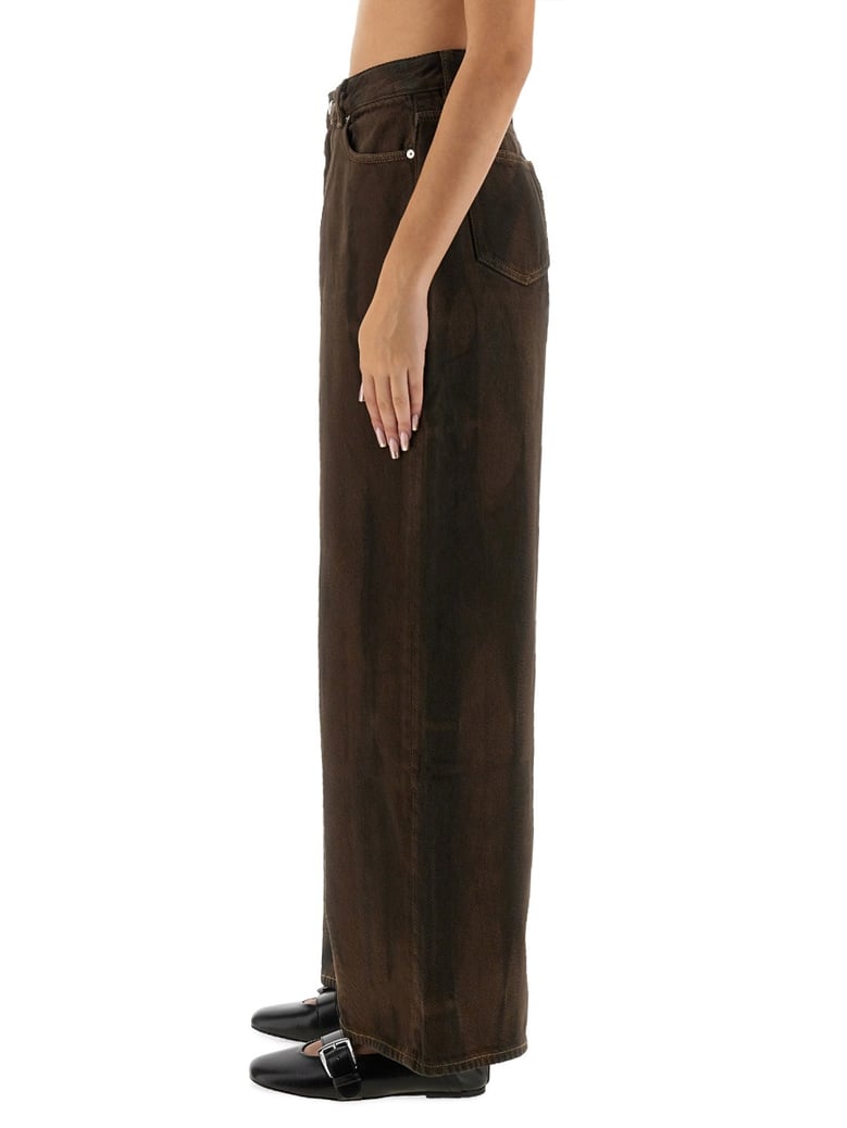 baggy pants in brown by Selfnex