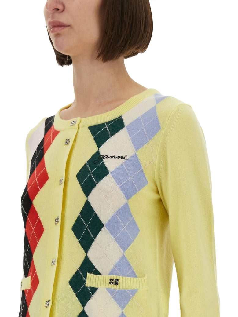 jacquard cashmere cardigan by Selfnex