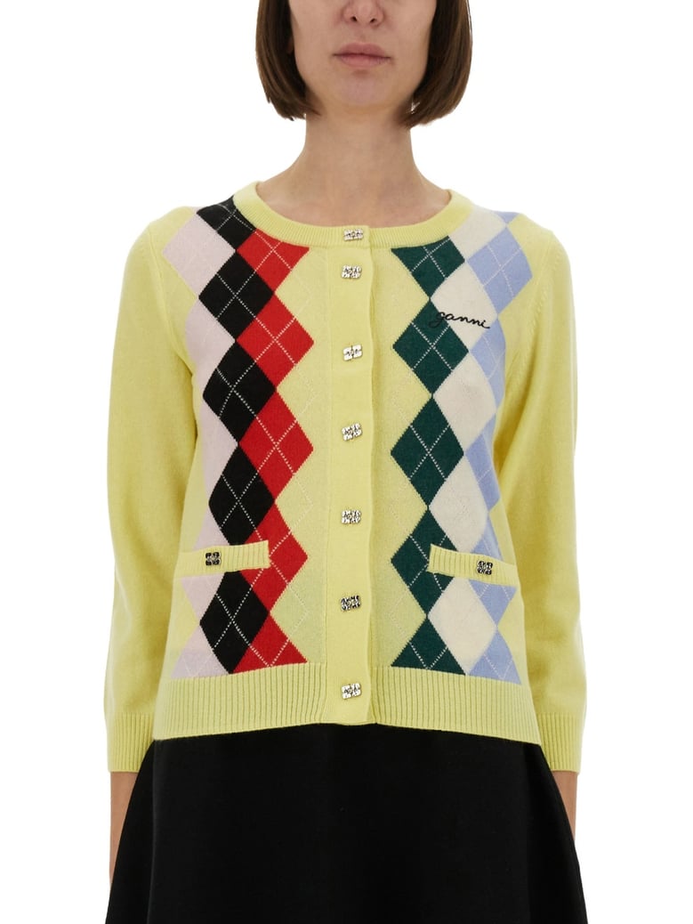 jacquard cashmere cardigan by Selfnex