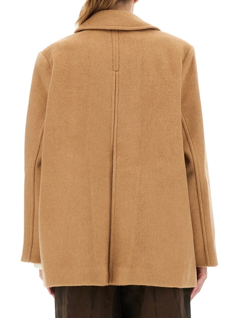 double-breasted wool blazer by Selfnex