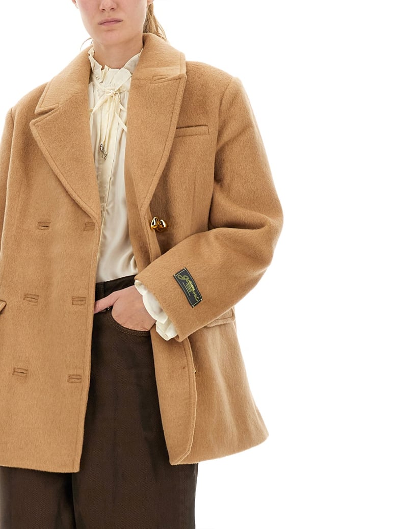 double-breasted wool blazer by Selfnex