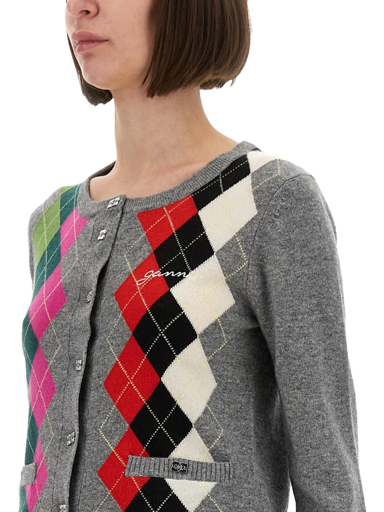 jacquard cashmere cardigan by Selfnex