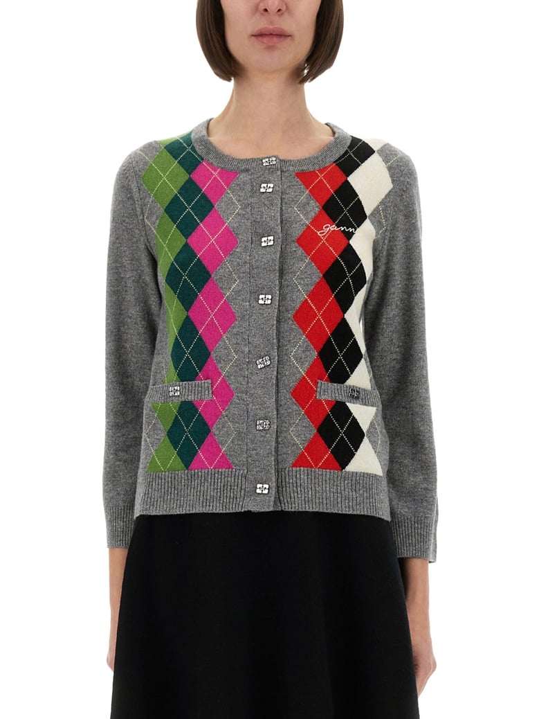 jacquard cashmere cardigan by Selfnex