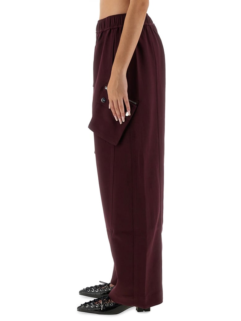 twill pants in bordeaux by Selfnex