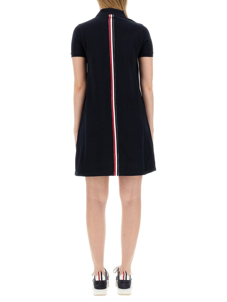 cotton pique polo shirt dress by Selfnex