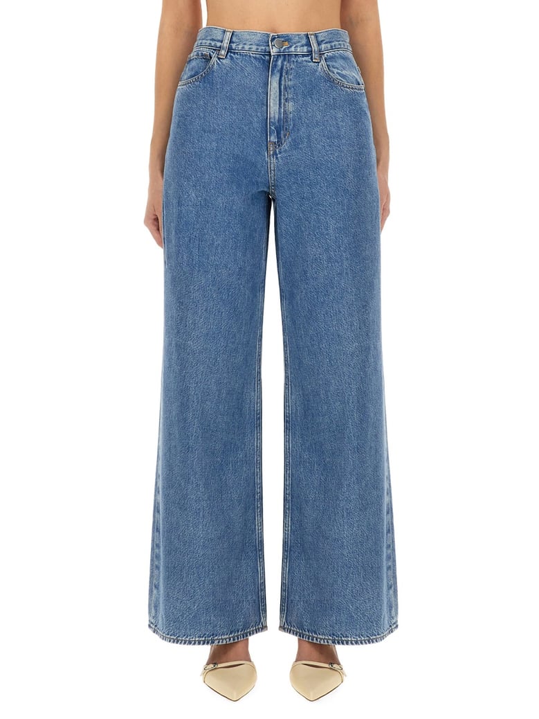 high waist wide-leg jeans by Selfnex
