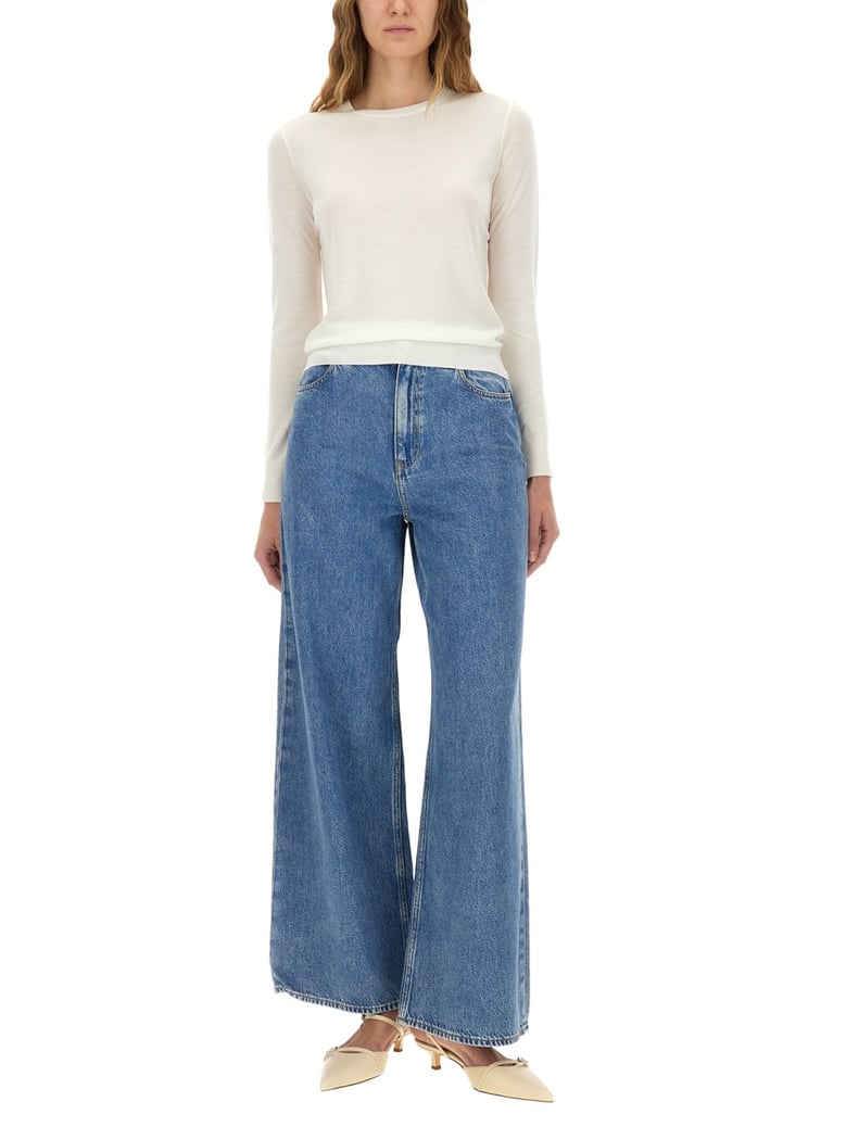 high waist wide-leg jeans by Selfnex