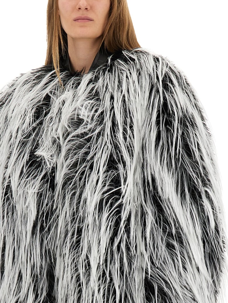 ecofur jacket in multicolour by Selfnex
