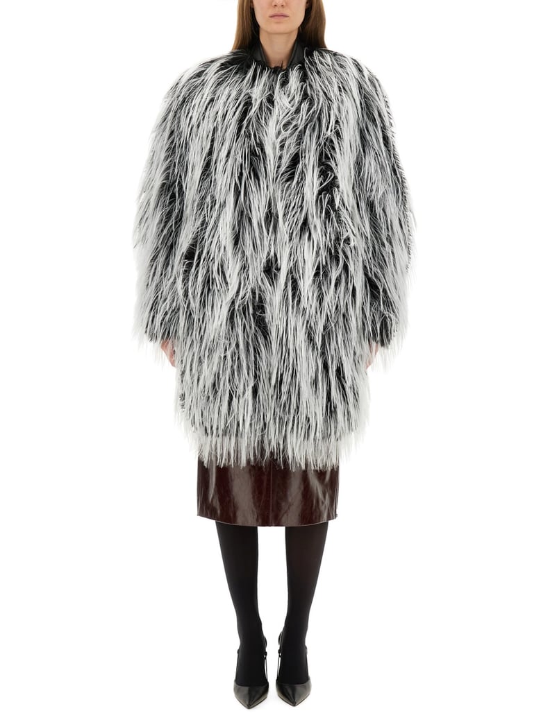 ecofur jacket in multicolour by Selfnex