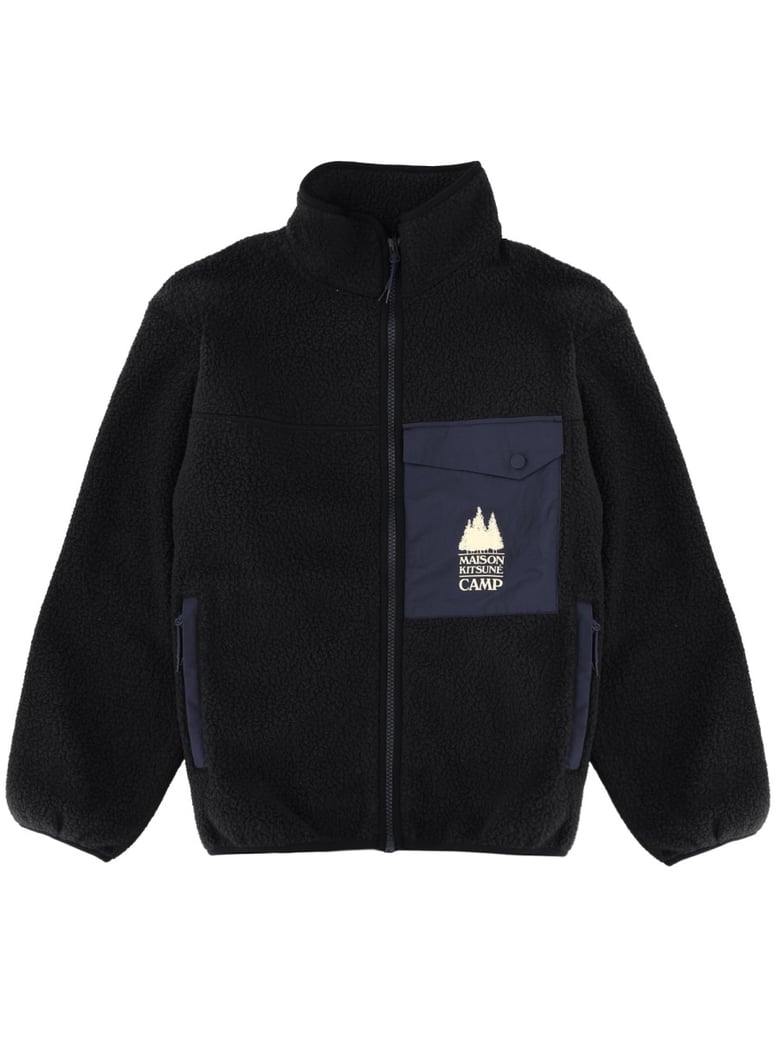 fleece jacket in black by Selfnex