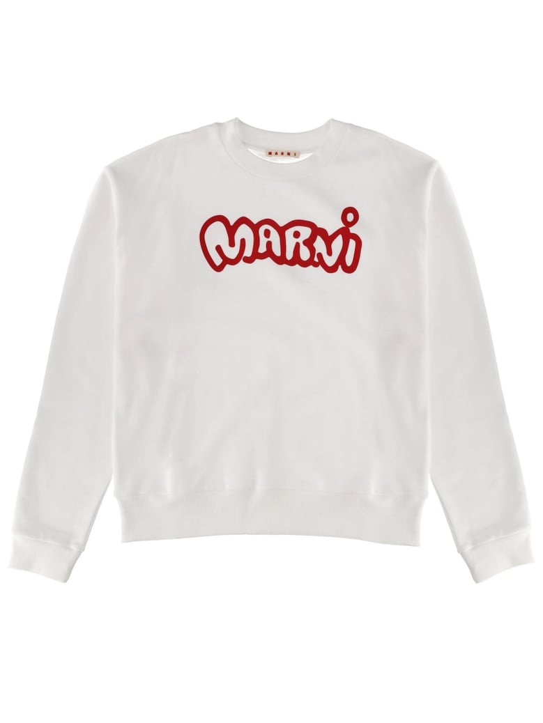 sweatshirt with logo white by Selfnex