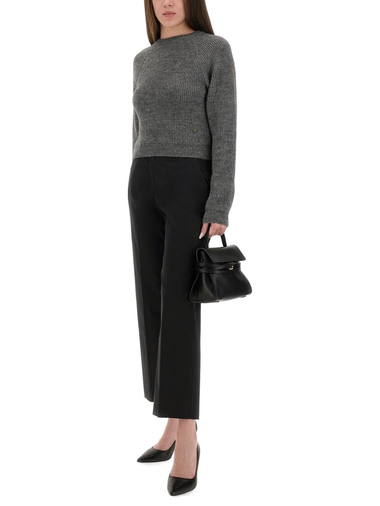 cropped shirt in grey by Selfnex