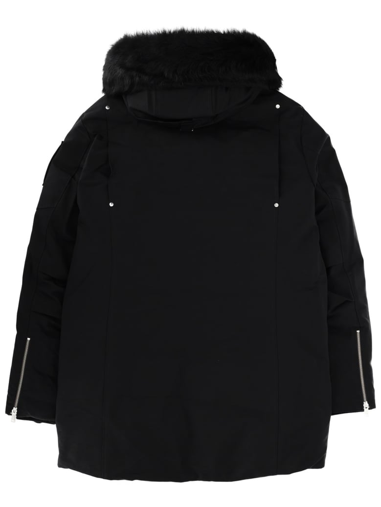 black shearling parka by Selfnex