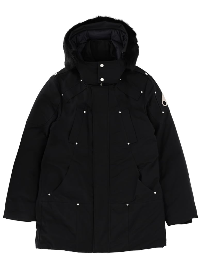 black shearling parka by Selfnex