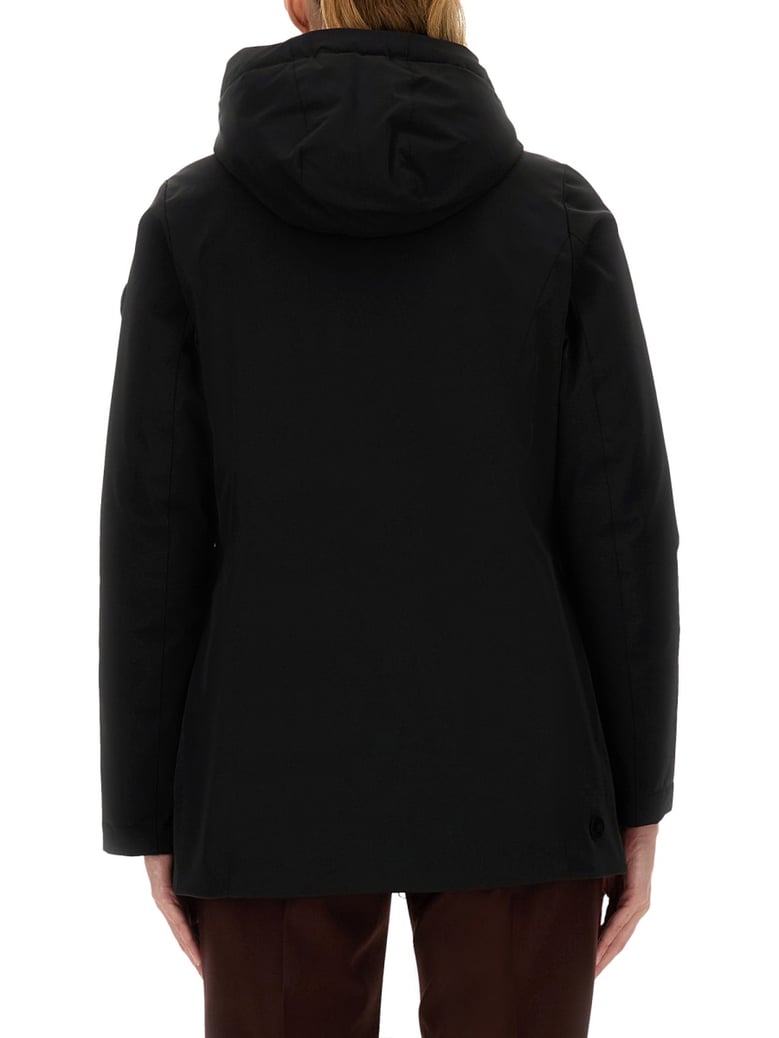 down jacket in black by Selfnex