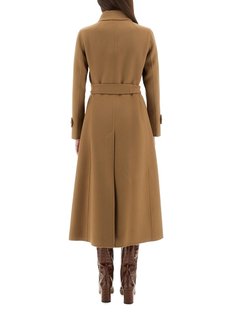 double-breasted coat sem beige by Selfnex