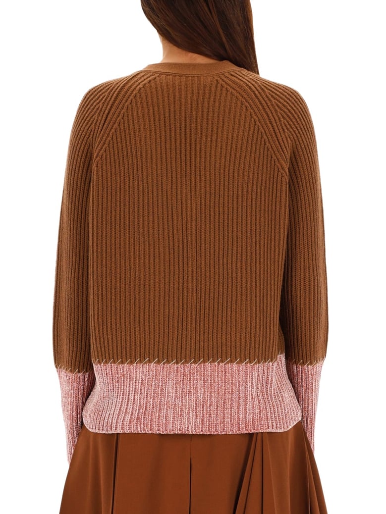 cardigan with color block pattern by Selfnex