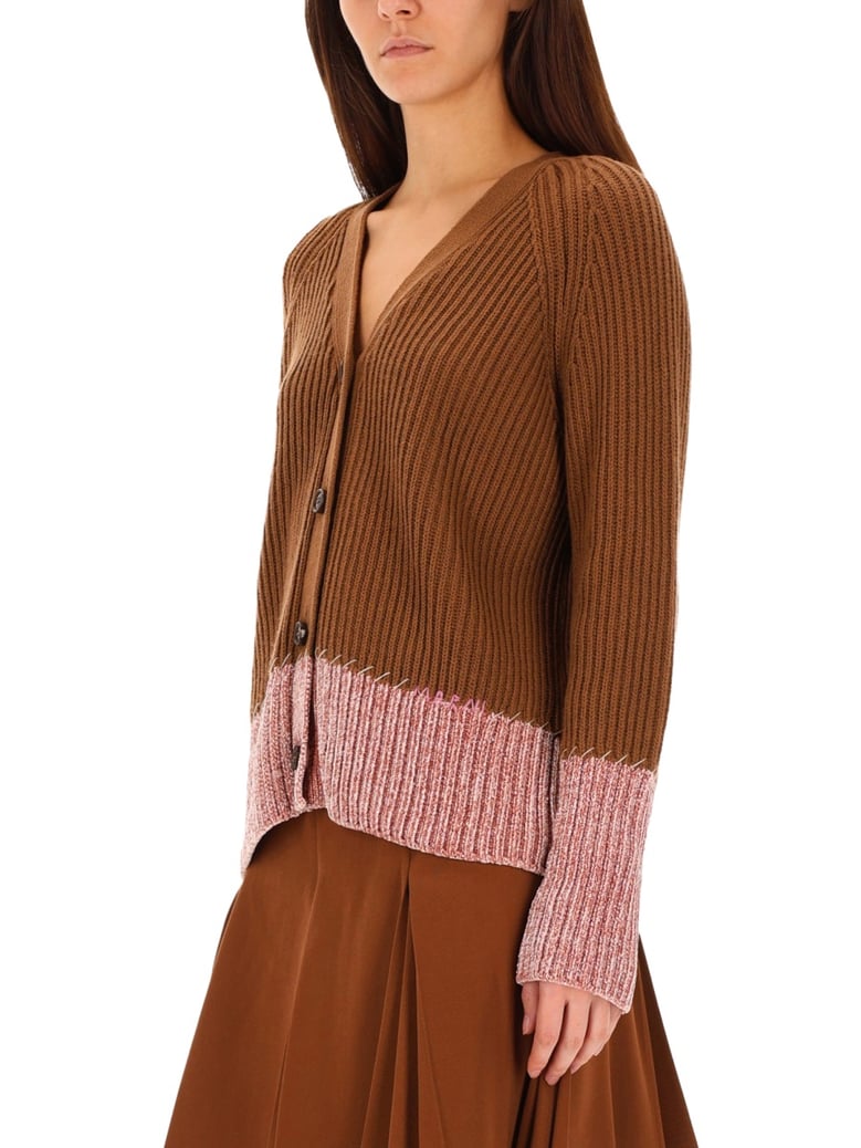 cardigan with color block pattern by Selfnex