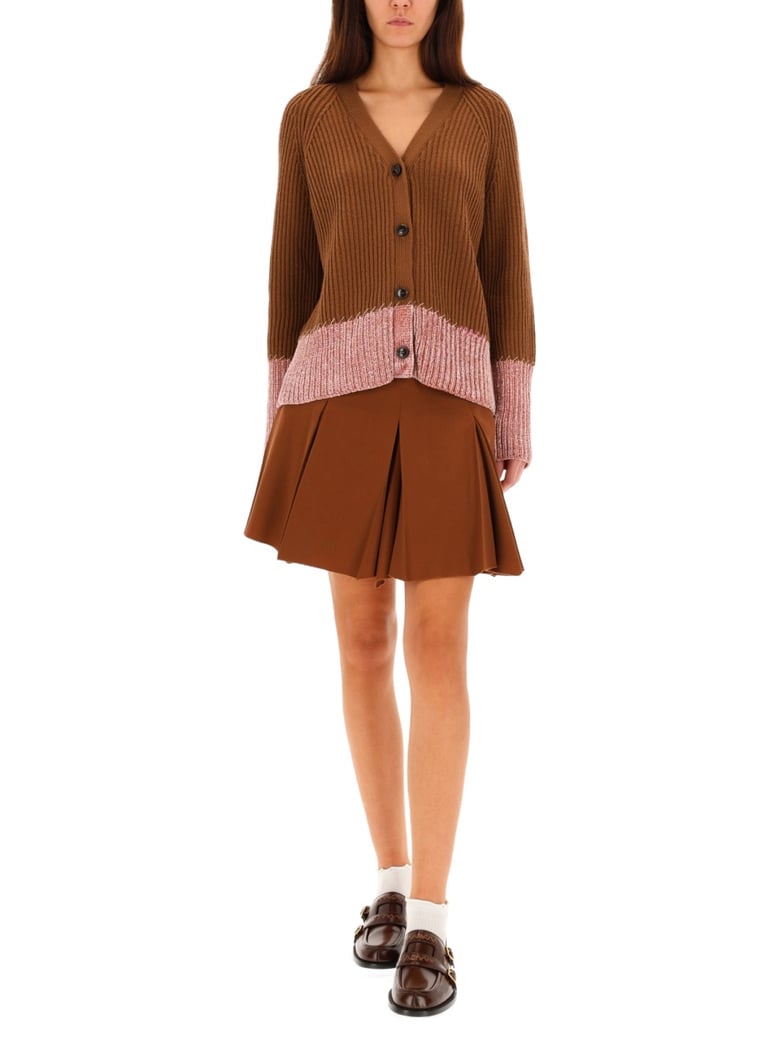 cardigan with color block pattern by Selfnex