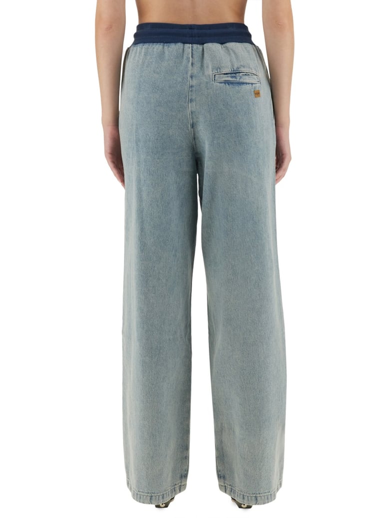 wide leg denim jeans by Selfnex