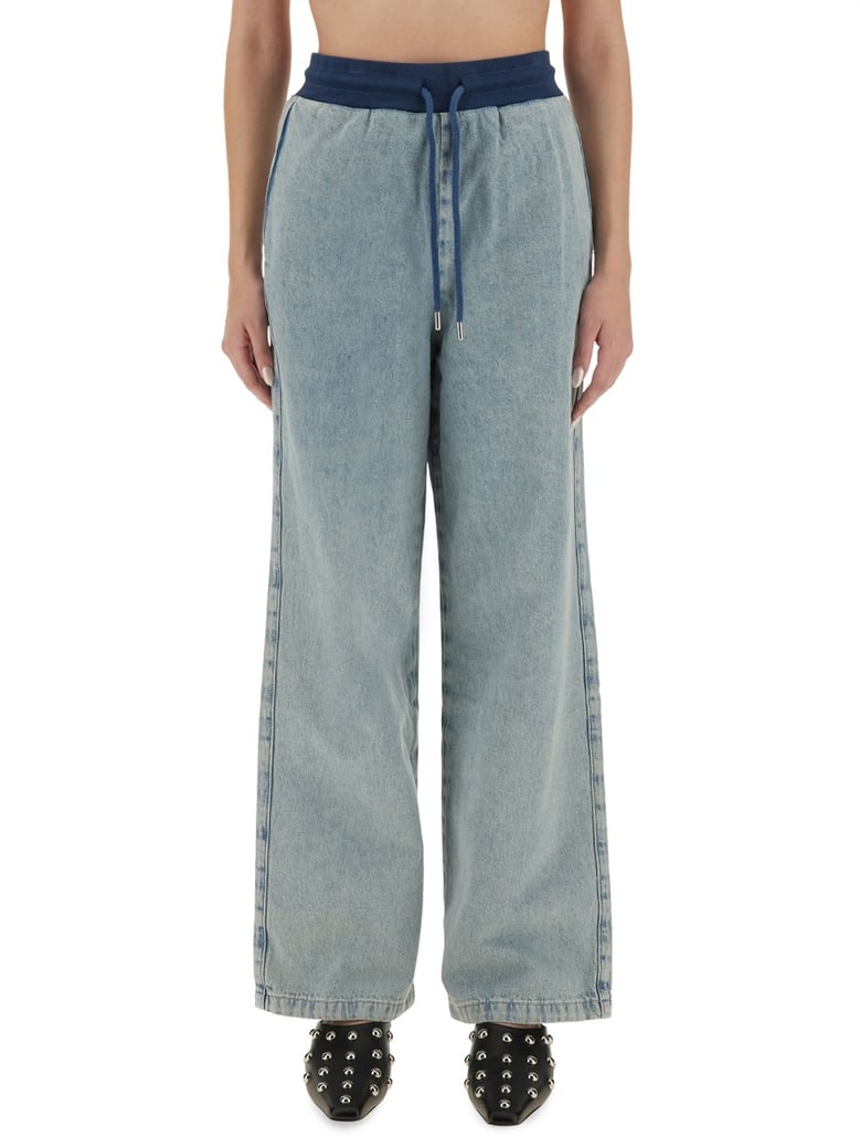 wide leg denim jeans by Selfnex