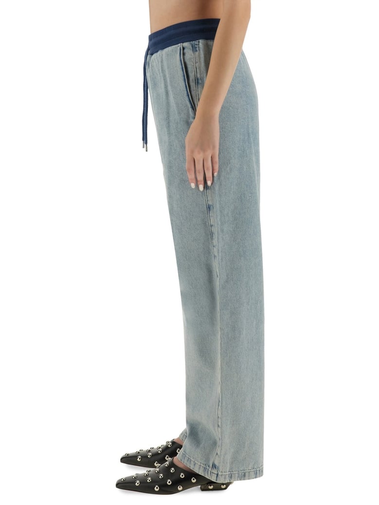 wide leg denim jeans by Selfnex