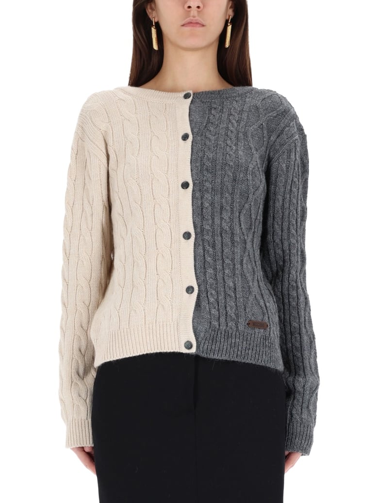 two-tone cardigan by Selfnex