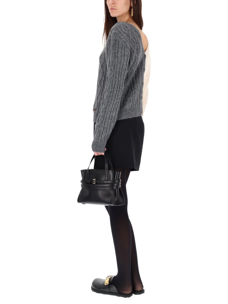 two-tone cardigan by Selfnex