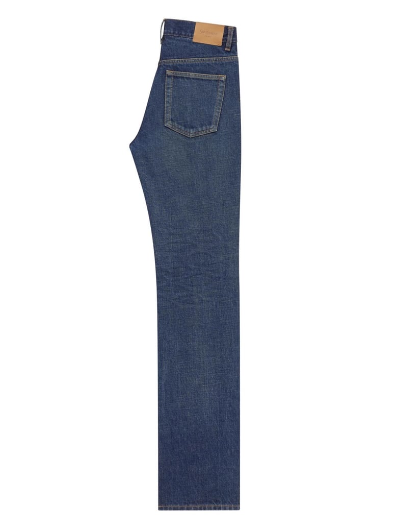 low waist jeans in blue cotton by Selfnex