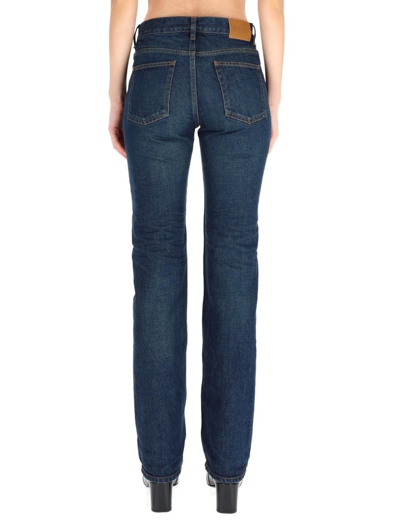 low waist jeans in blue cotton by Selfnex