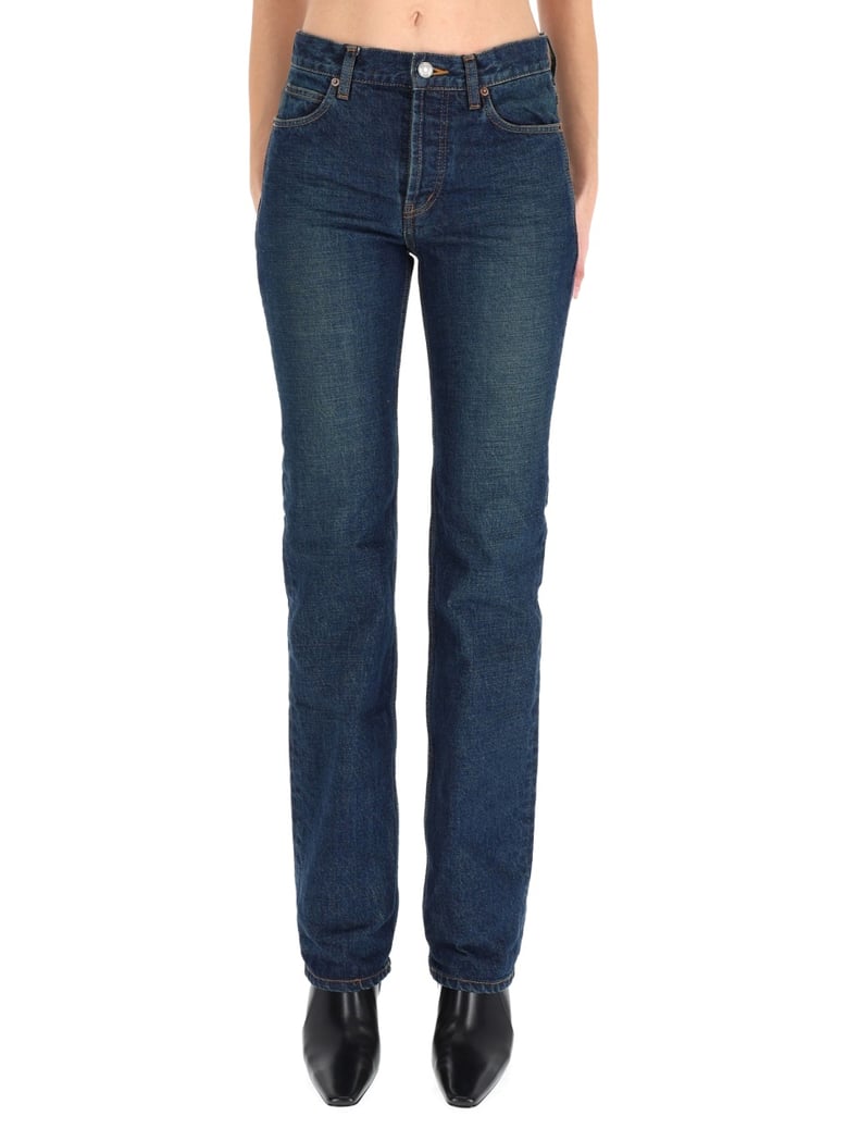 low waist jeans in blue cotton by Selfnex