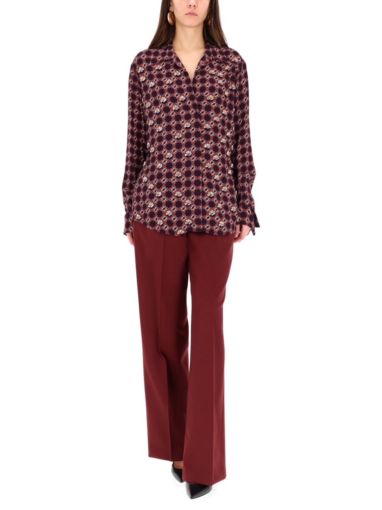 wool trousers in bordeaux by Selfnex