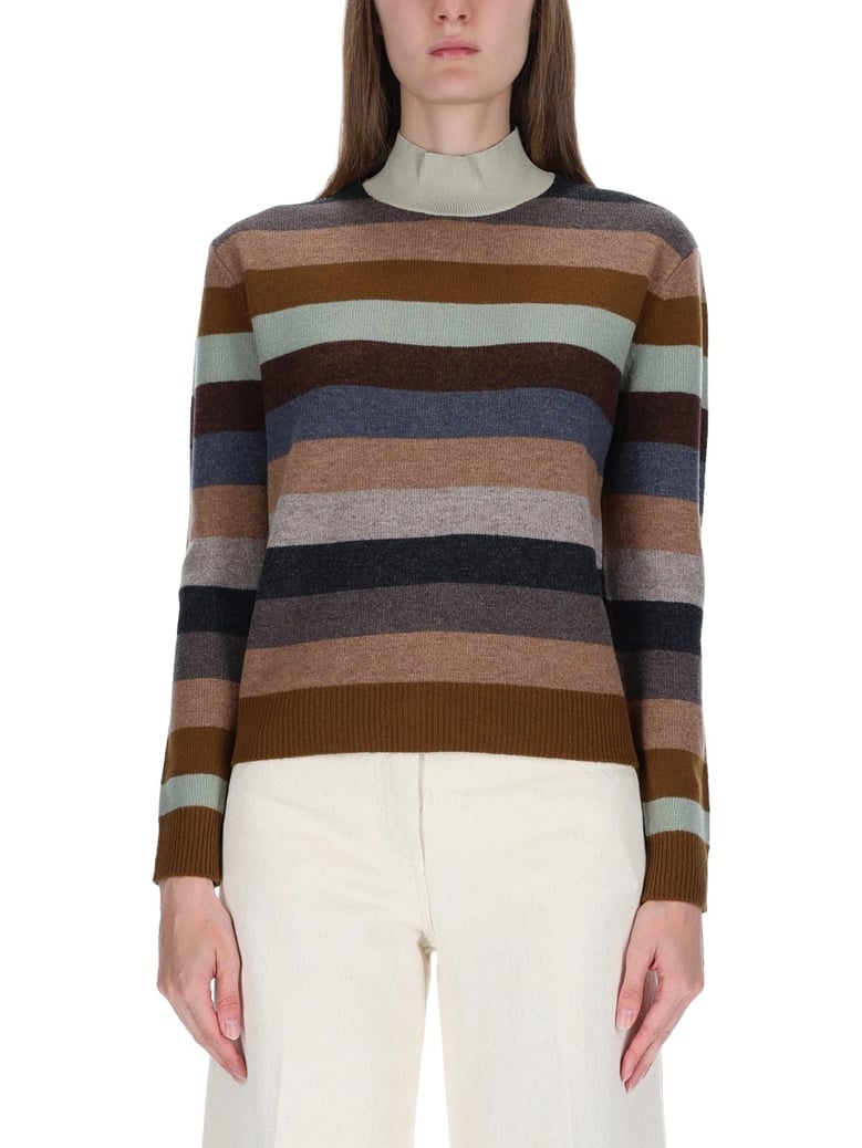 striped merino wool shirt by Selfnex