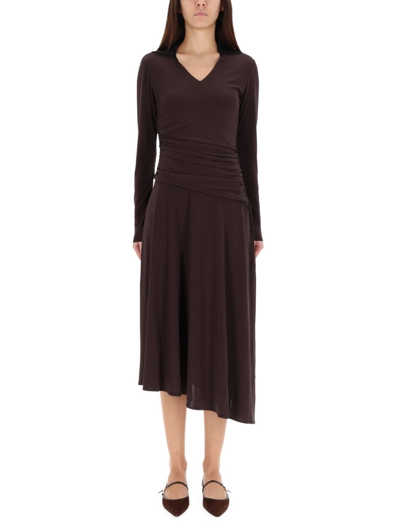asymmetrical midi dress by Selfnex