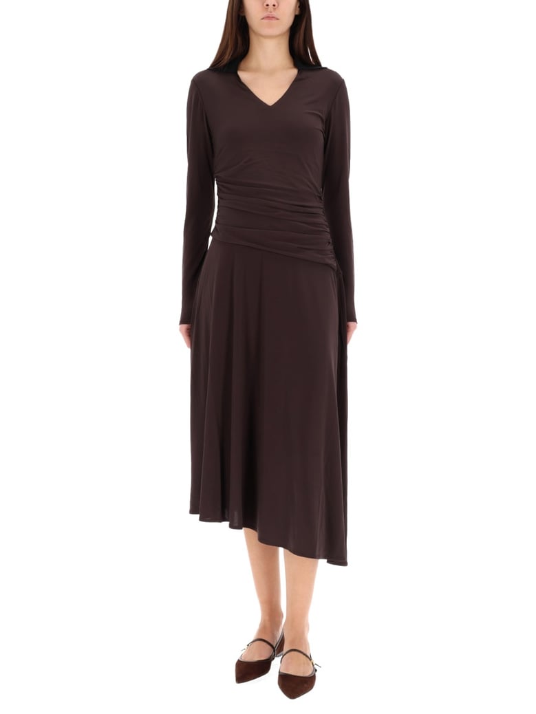 asymmetrical midi dress by Selfnex