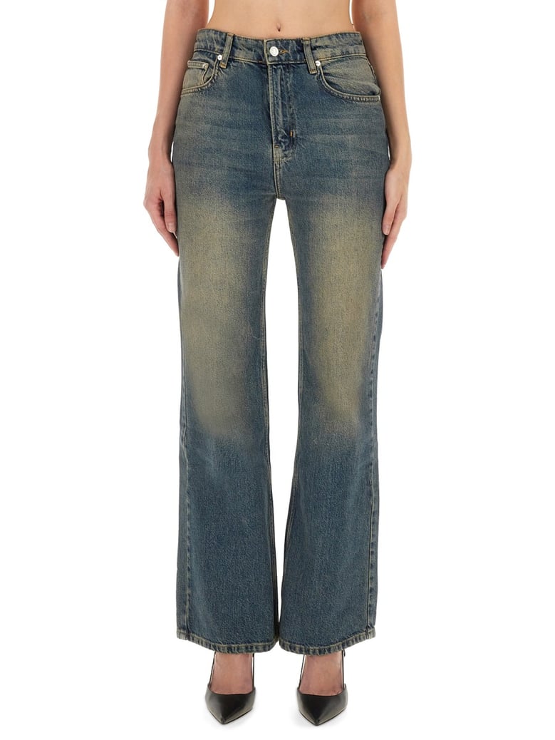 denim flare fit jeans by Selfnex