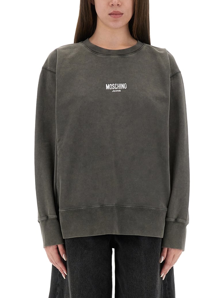 grey logo sweatshirt by Selfnex