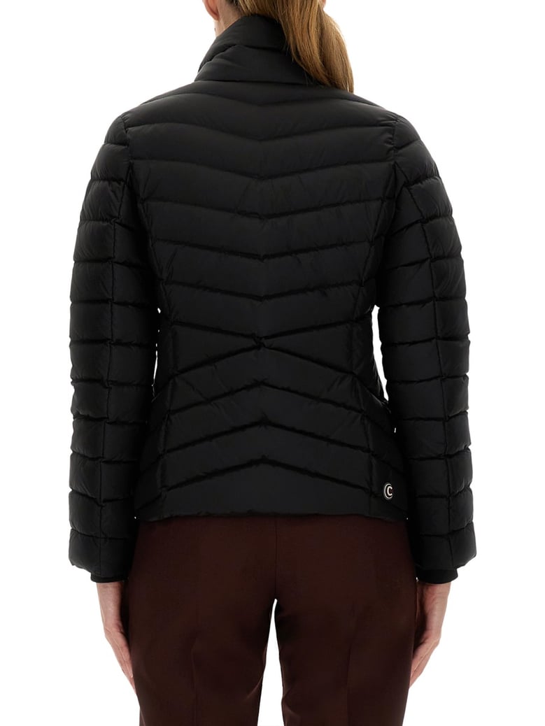 down jacket with knitted cuffs by Selfnex