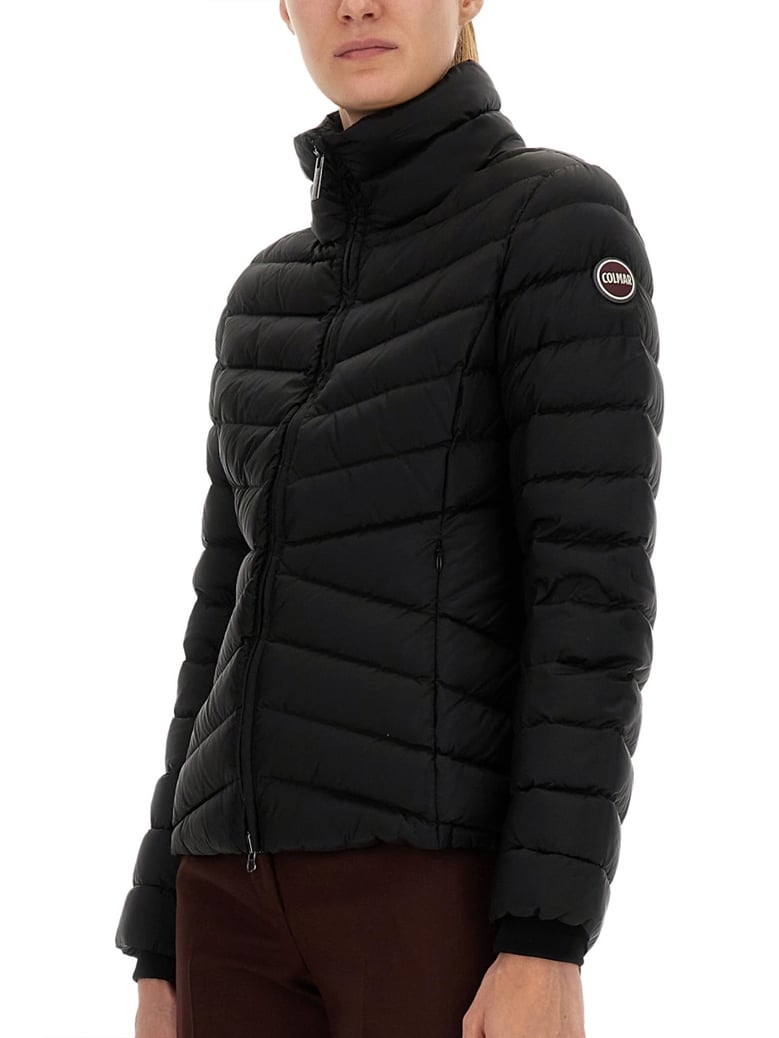 down jacket with knitted cuffs by Selfnex