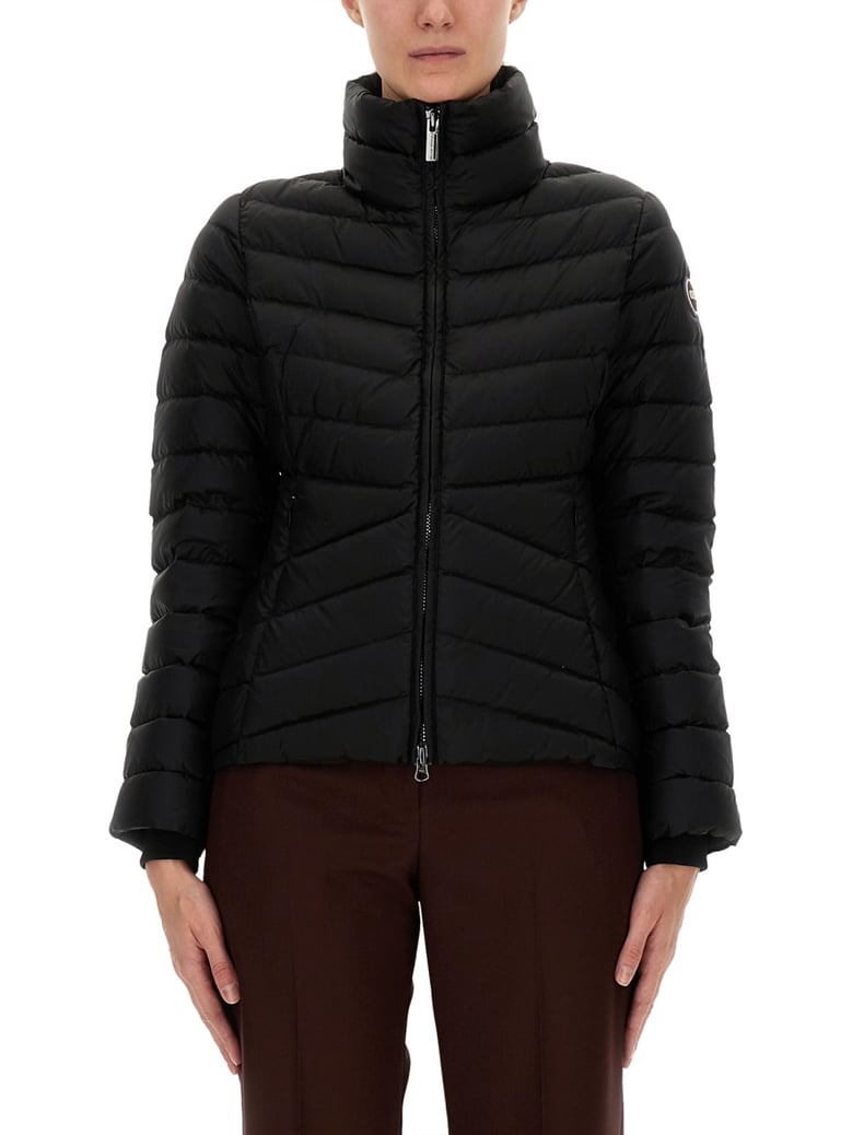 down jacket with knitted cuffs by Selfnex