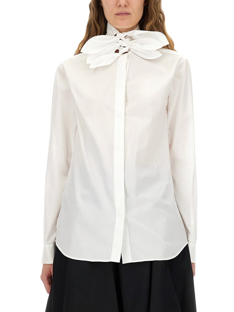 cotton poplin jacquard shirt by Selfnex