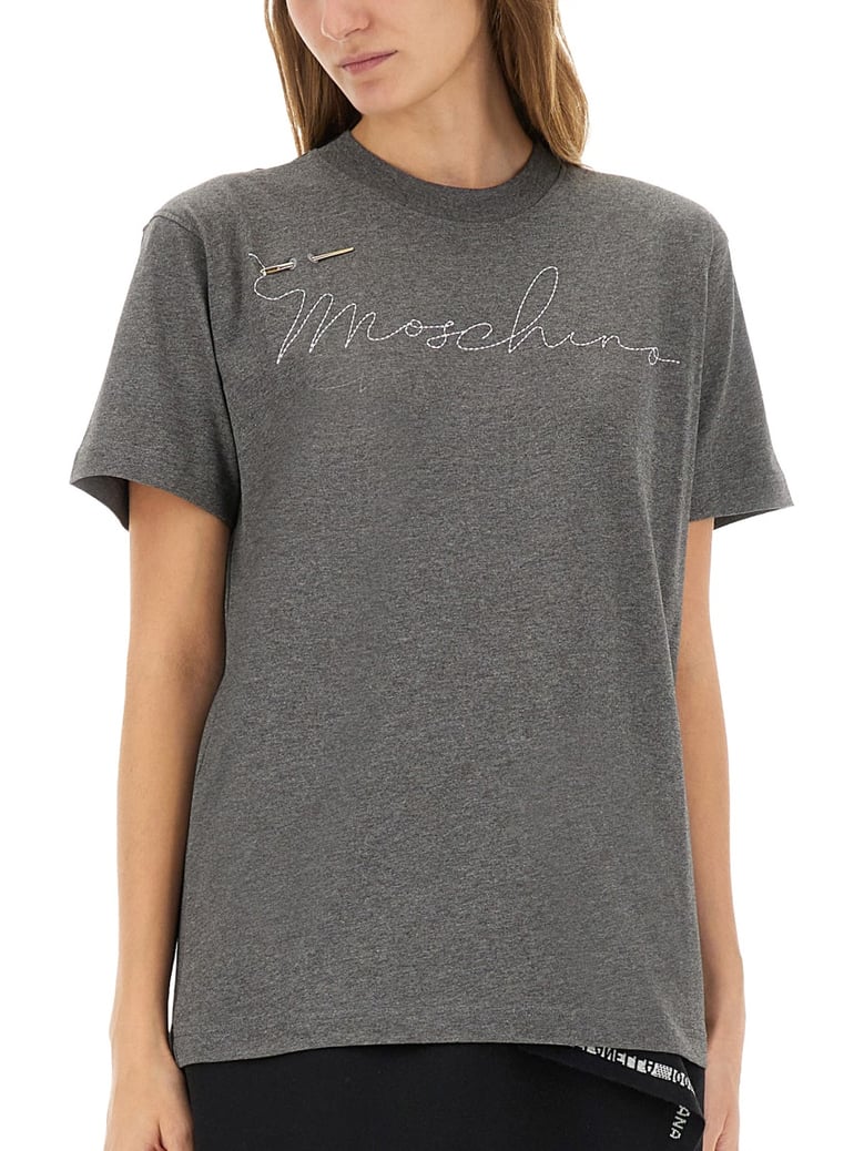 t-shirt with embroidered logo by Selfnex