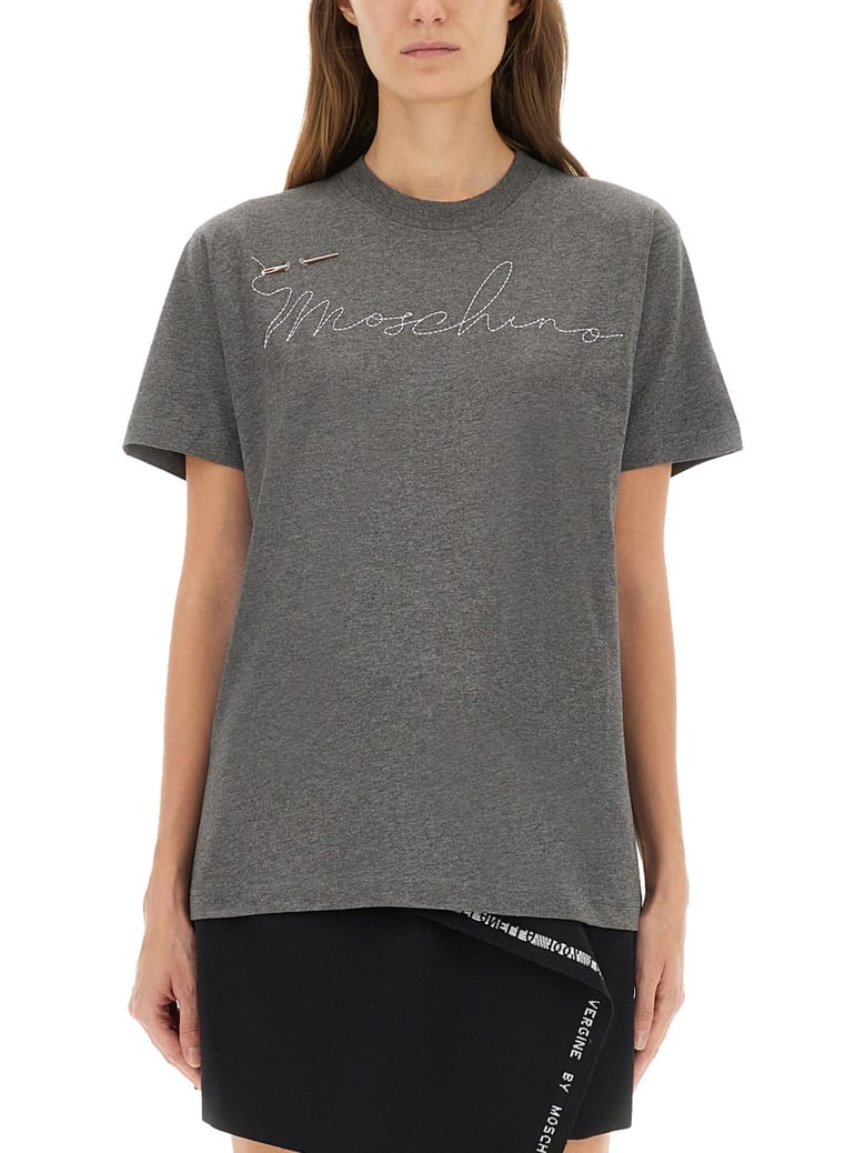 t-shirt with embroidered logo by Selfnex