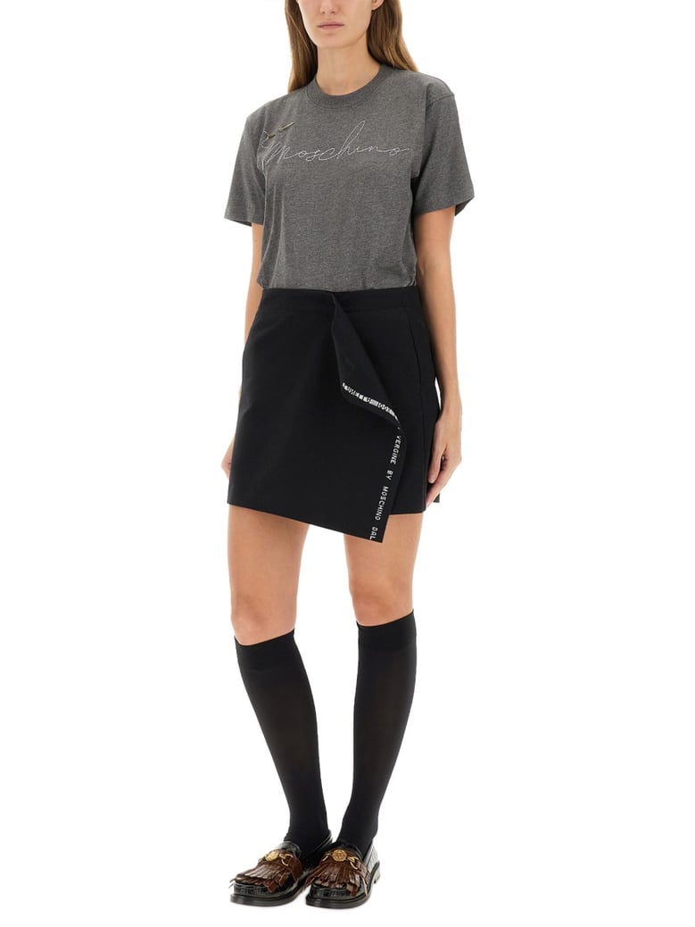 t-shirt with embroidered logo by Selfnex